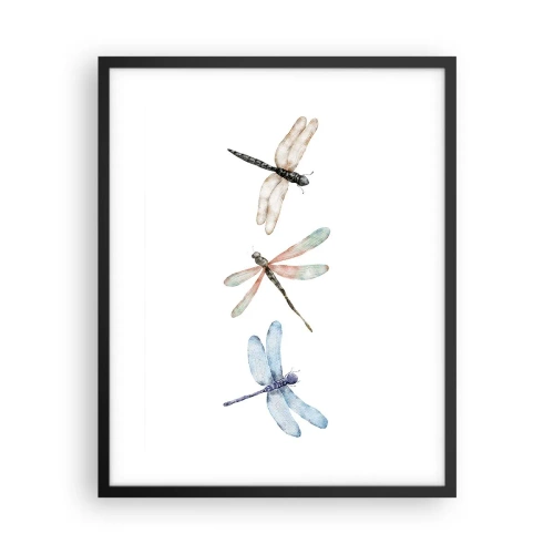 Poster în ramă neagră - Libelule imponderabile - 40x50 cm