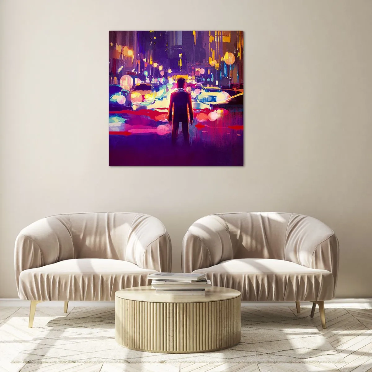 Tablou pe sticlă - Scufundat în lumină - 60x60 cm