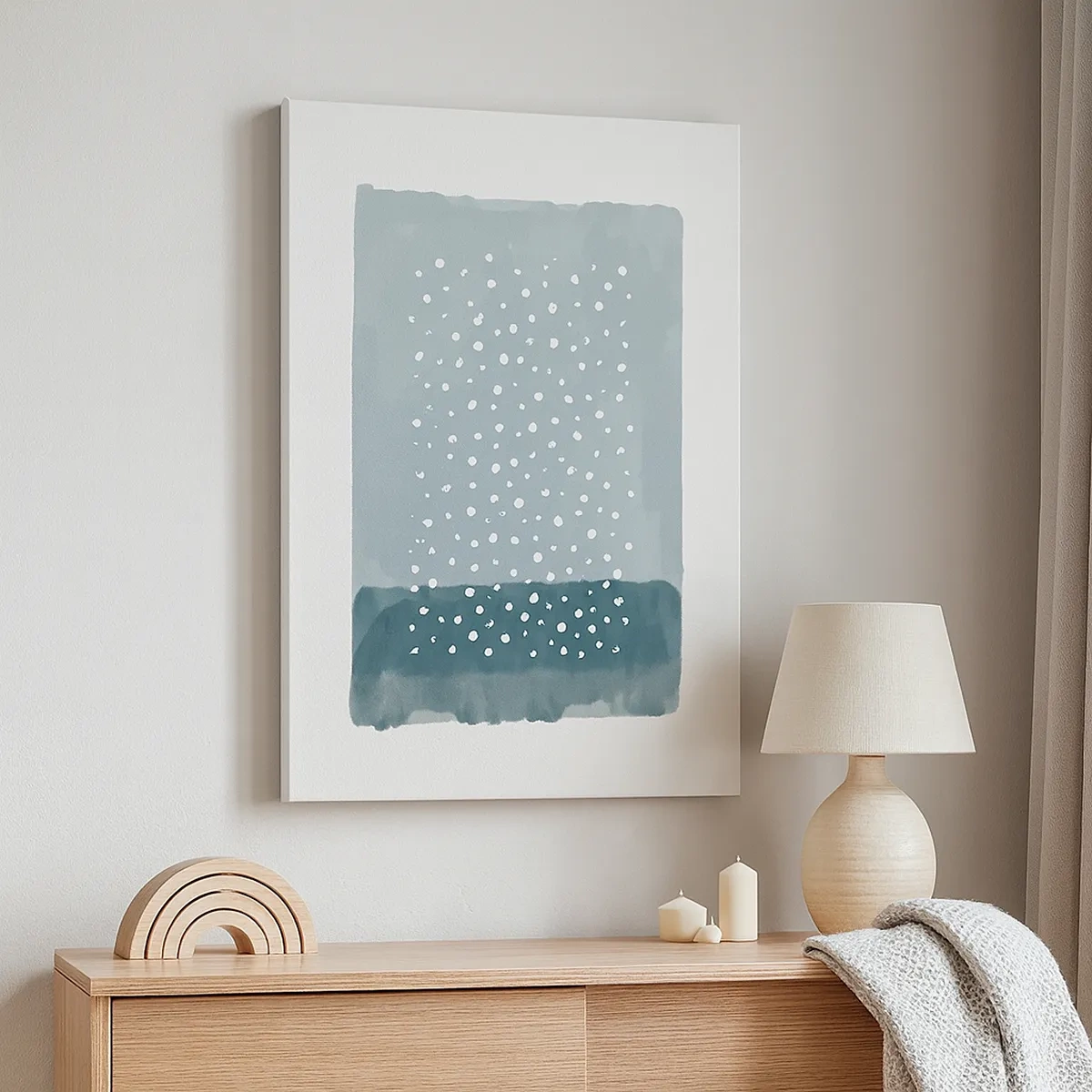 Tablou pe pânză - Crescute pe albastru - 50x70 cm