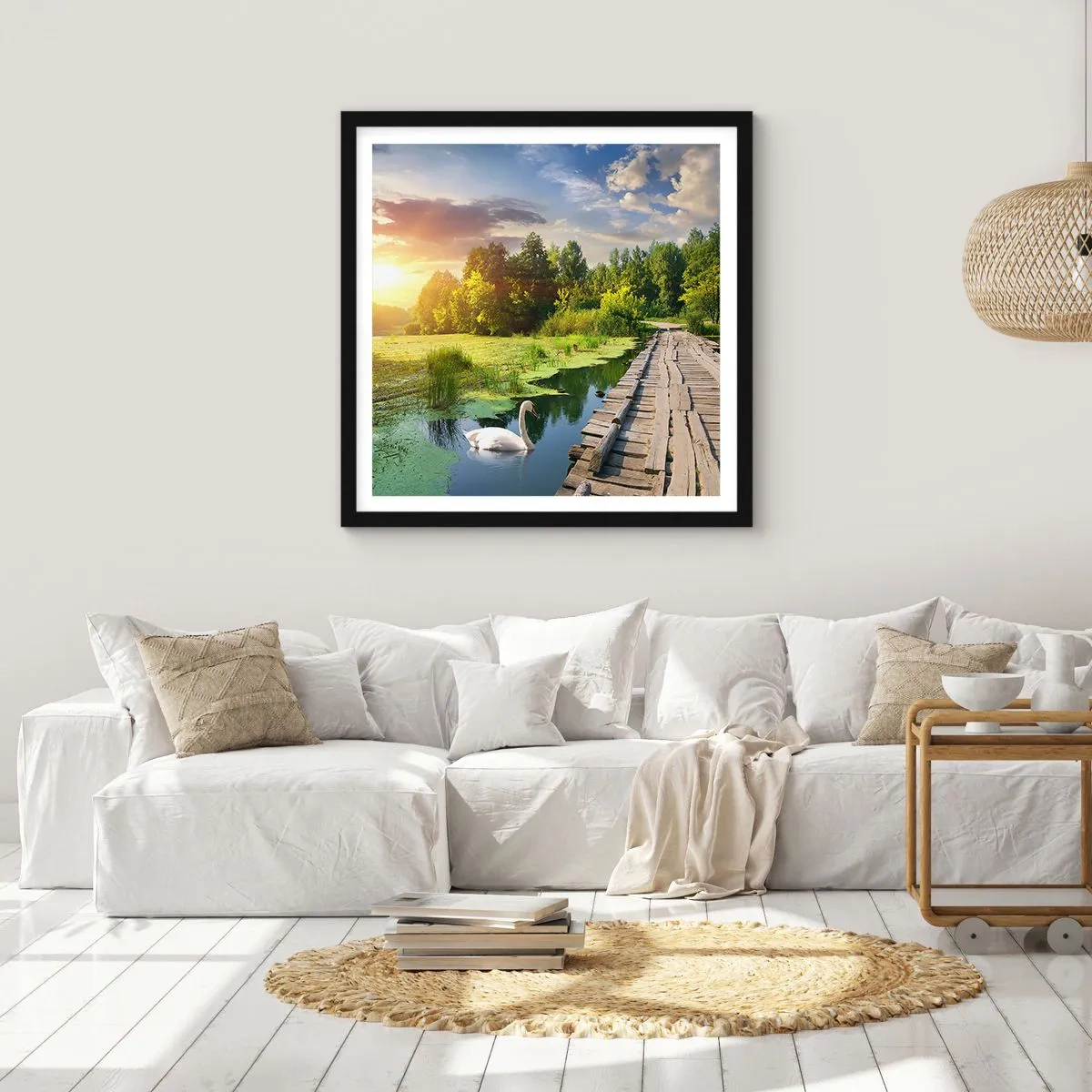 Poster în ramă neagră - Vară, vară peste tot - 30x30 cm