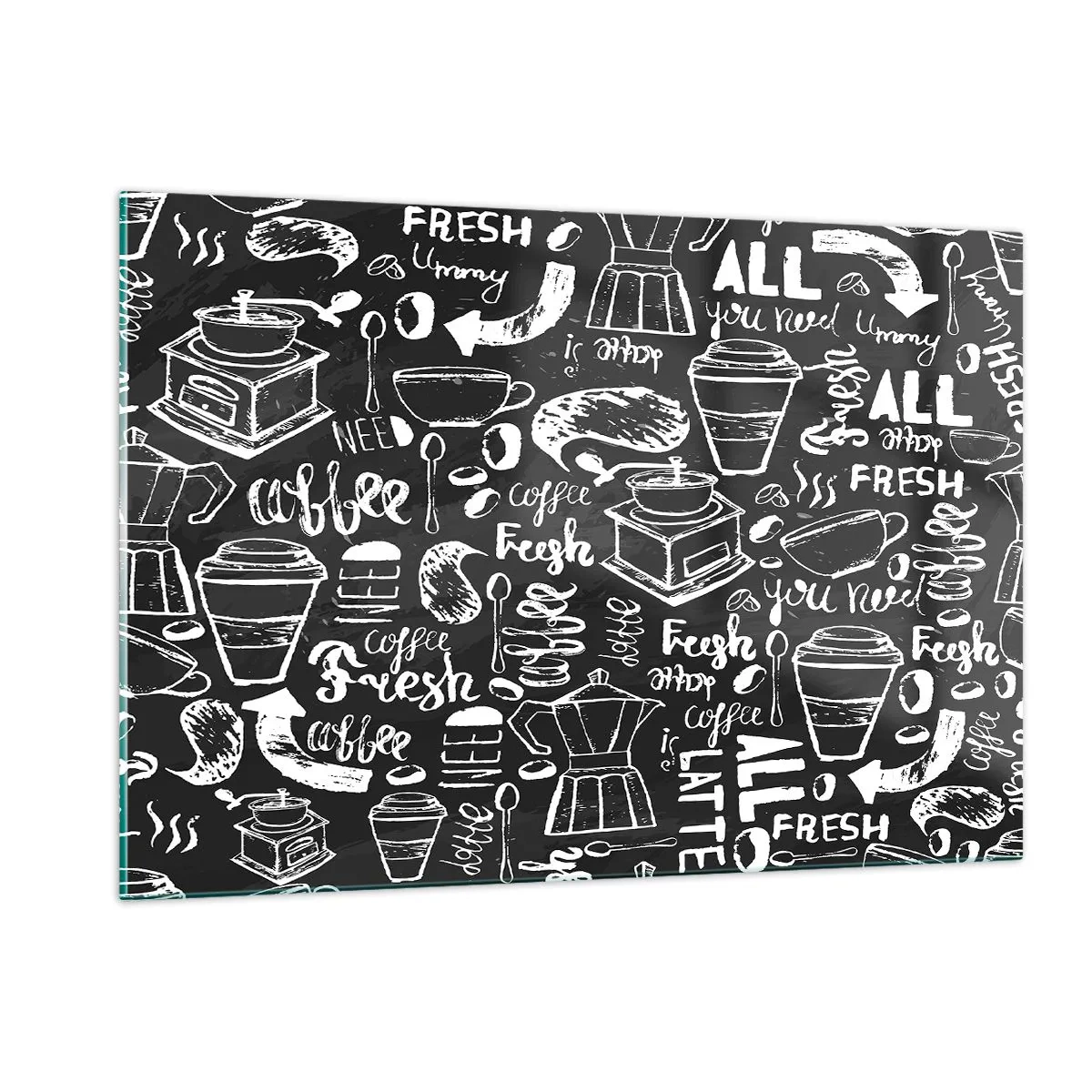Tablou pe sticlă - All you need is… - 120x80 cm