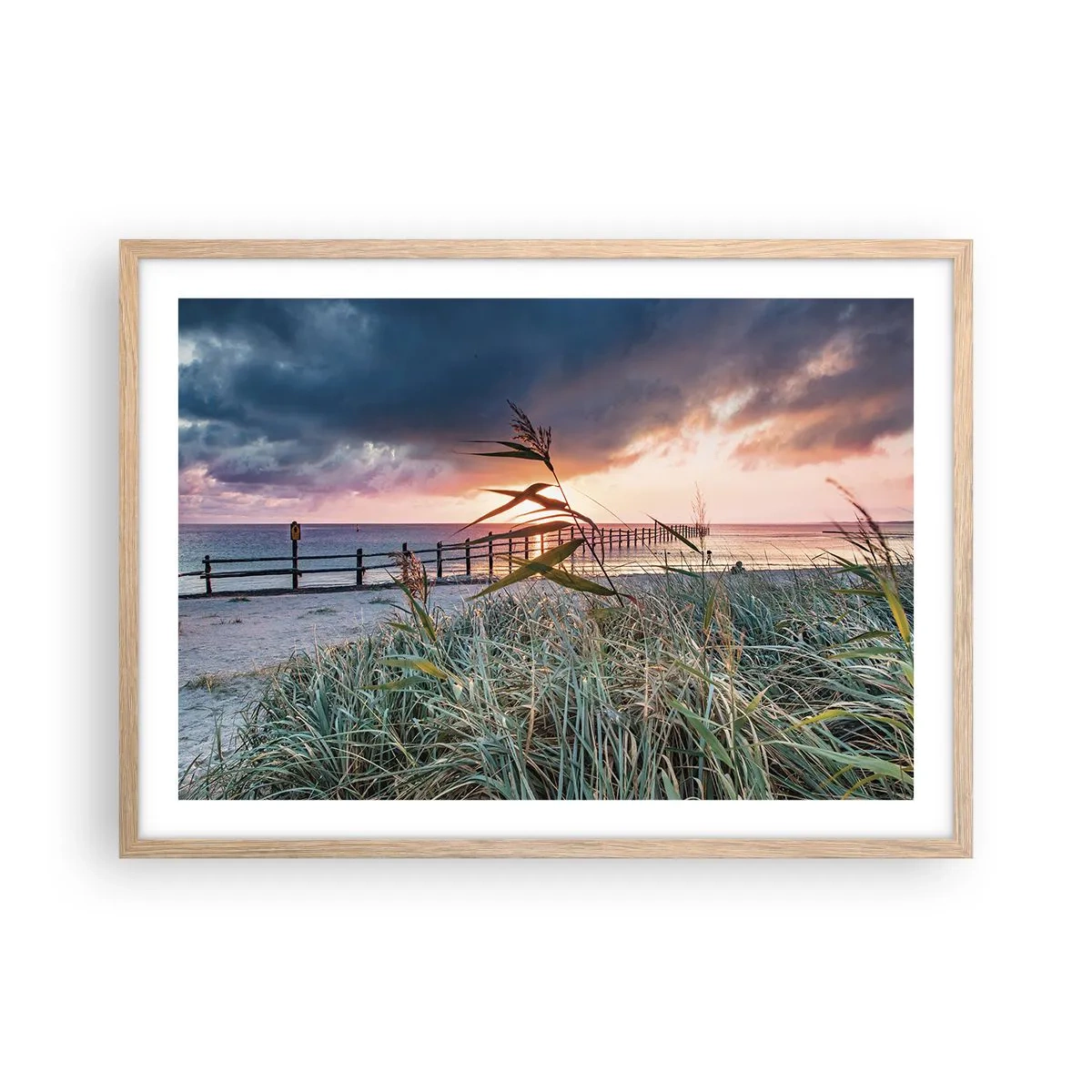 Poster în ramă de stejar deschis - Nu trece cu vântul - 70x50 cm