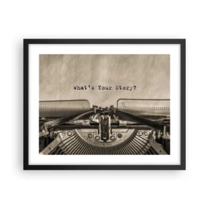 Poster în ramă neagră - Spune-mi - 50x40 cm
