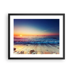 Poster în ramă neagră - Și ce este dincolo de orizont? - 50x40 cm