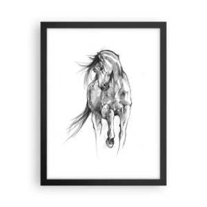 Poster în ramă neagră - Într-un trap grațios - 30x40 cm