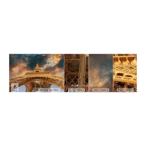 Mostră tapet autocolant Deluxe Sticker - Cum a ajuns omenirea la cer - turnul Eiffel, Arhitectură, Paris - 100x30 cm