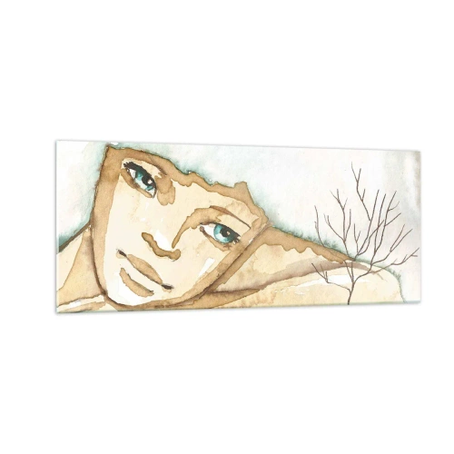 Tablou pe sticlă - Copacul poeziei crește din tăcere - 100x40 cm