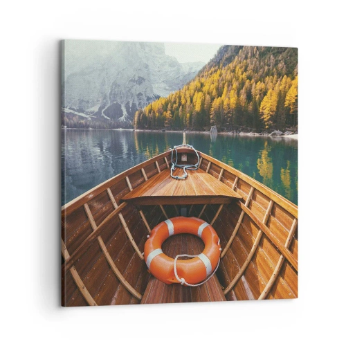 Tablou pe pânză - Excursie pe munte - 60x60 cm