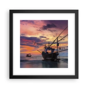 Poster în ramă neagră - O seară exotică - 30x30 cm