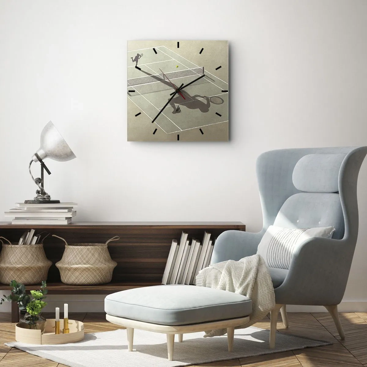 Ceas de perete - Ceas pe sticlă - Învinge-te pe tine însuți - 30x30 cm