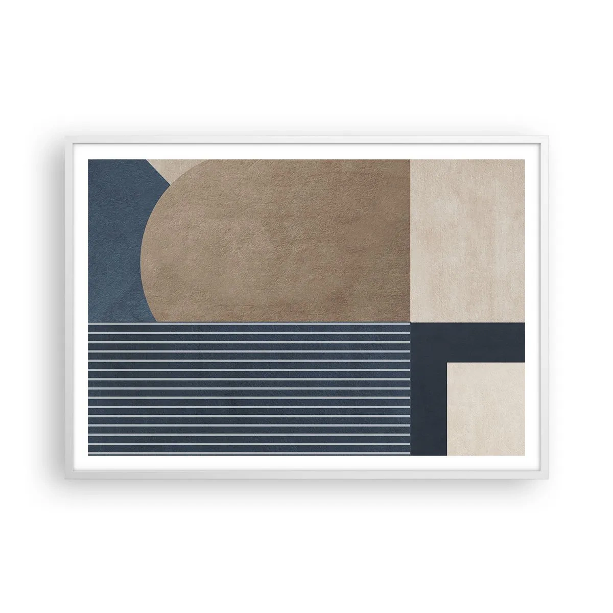 Poster în ramă albă - Compoziție de simplitate și rotunjime - 100x70 cm