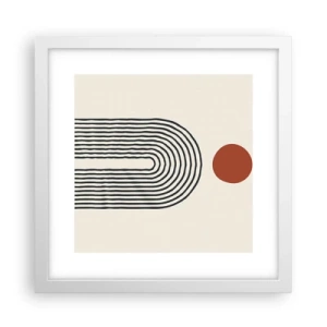 Poster în ramă albă - Magnetismul formelor și al culorilor - 30x30 cm