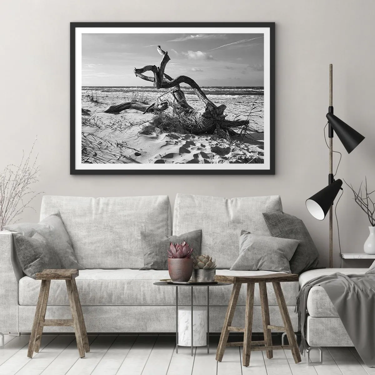 Poster în ramă neagră - Sculptură marină - 70x50 cm