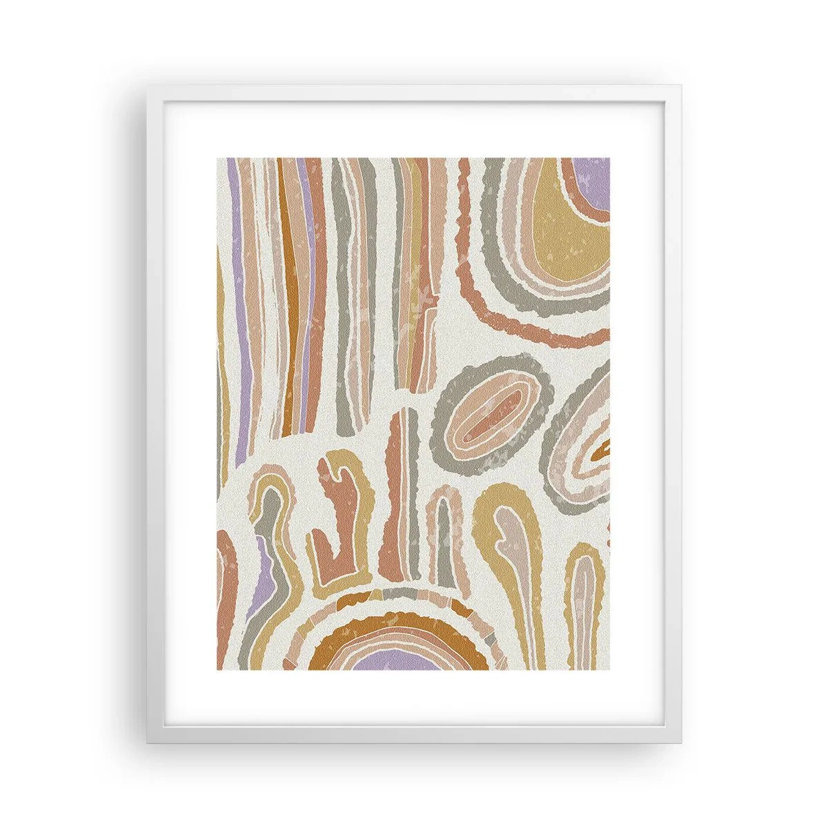 Poster în ramă albă - Secțiuni colorate - 40x50 cm