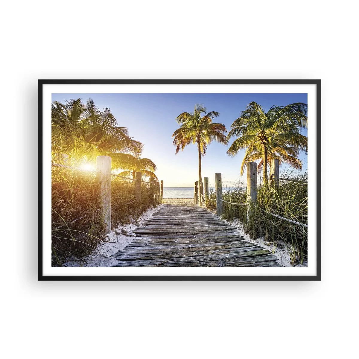 Poster în ramă neagră - Direct în paradis - 100x70 cm