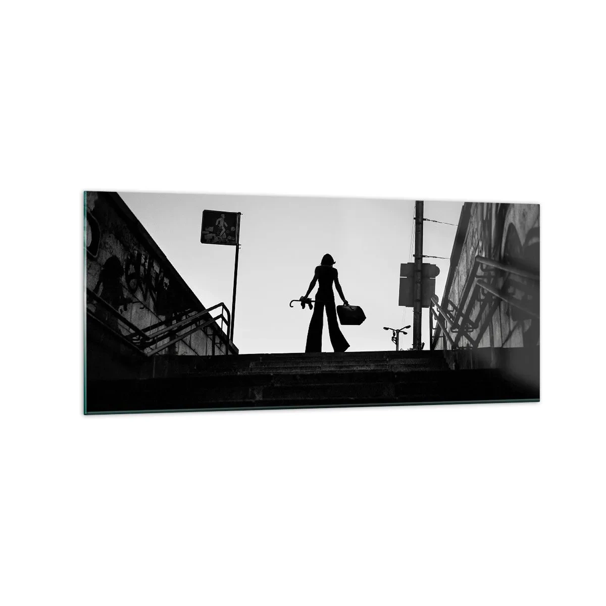 Tablou pe sticlă - Rătăcire urbană - 120x50 cm