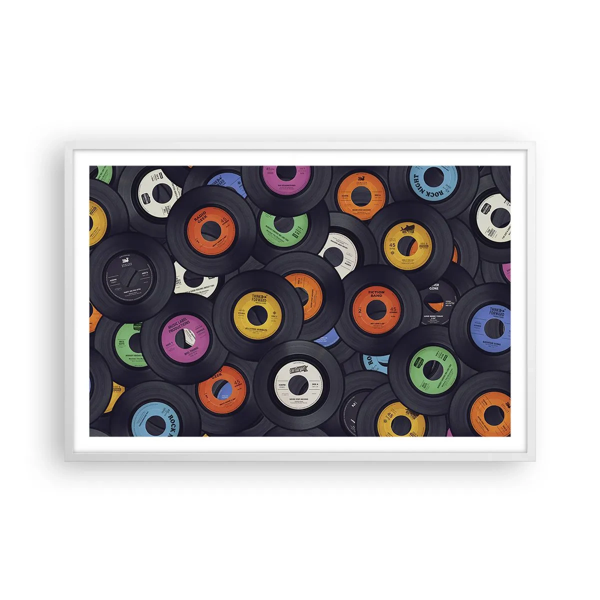 Poster în ramă albă - Culorile clasicilor - 91x61 cm