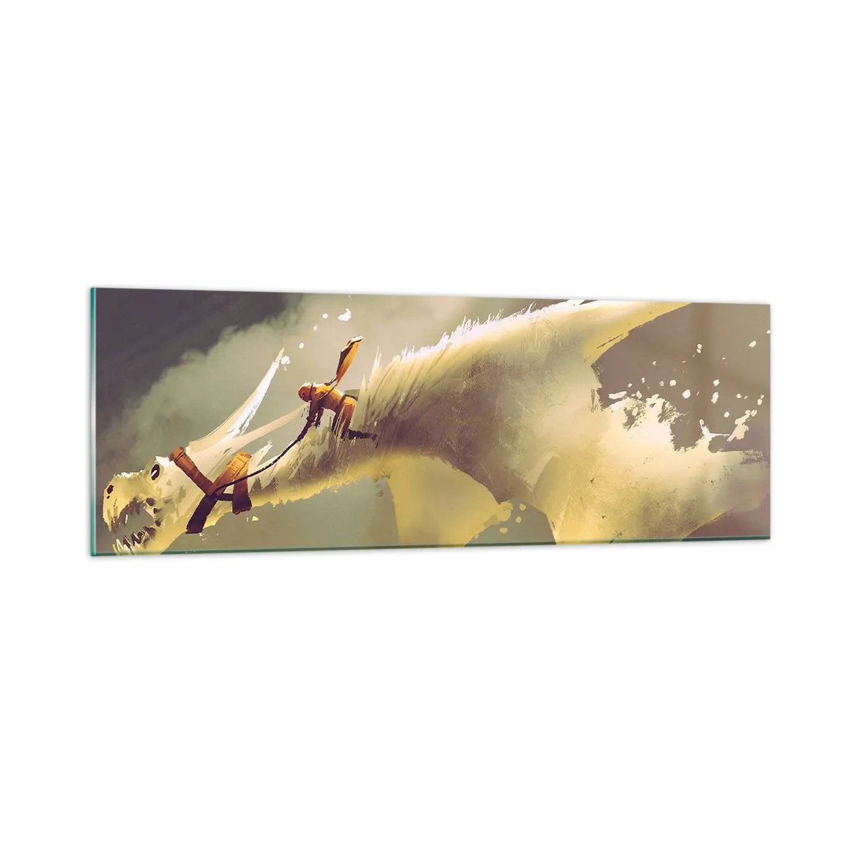 Tablou pe sticlă - Salvăm lumea - 90x30 cm