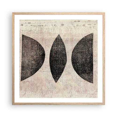 Poster în ramă de stejar deschis - Abstracție etnică - 60x60 cm