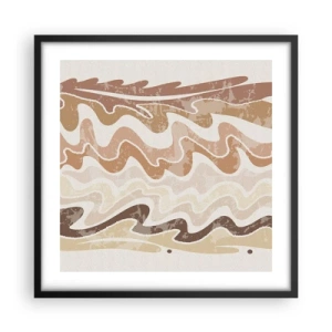 Poster în ramă neagră - Energie bună - emoții bune - 50x50 cm