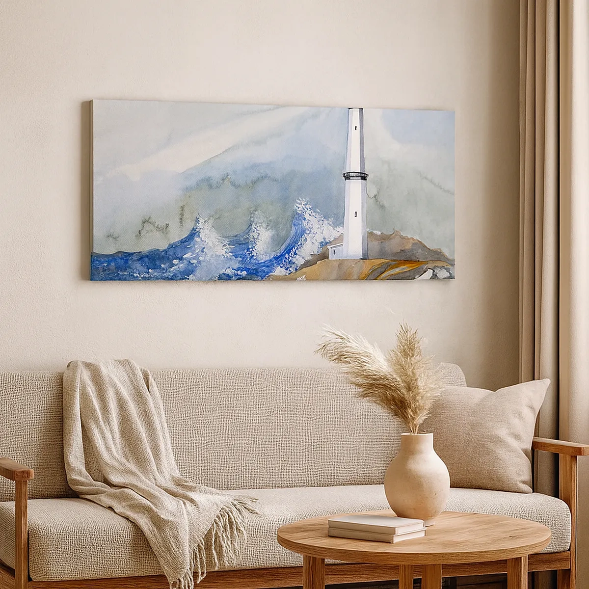 Tablou pe pânză - Împotriva întunericului și a furtunii - 30x30 cm