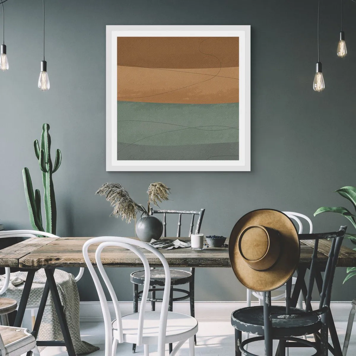 Poster în ramă albă - Compoziție orizontală - 60x60 cm