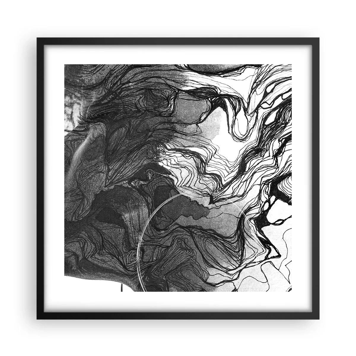 Poster în ramă neagră - Încurcată în vise - 50x50 cm