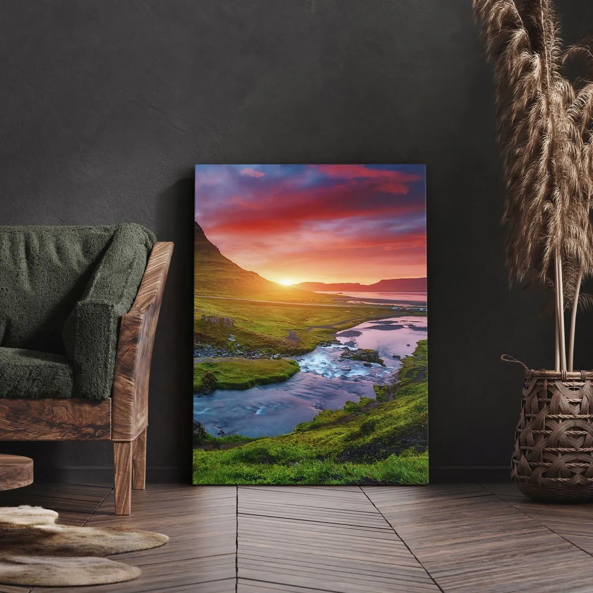 Tablou pe pânză - Islanda - foc și apă - 50x70 cm