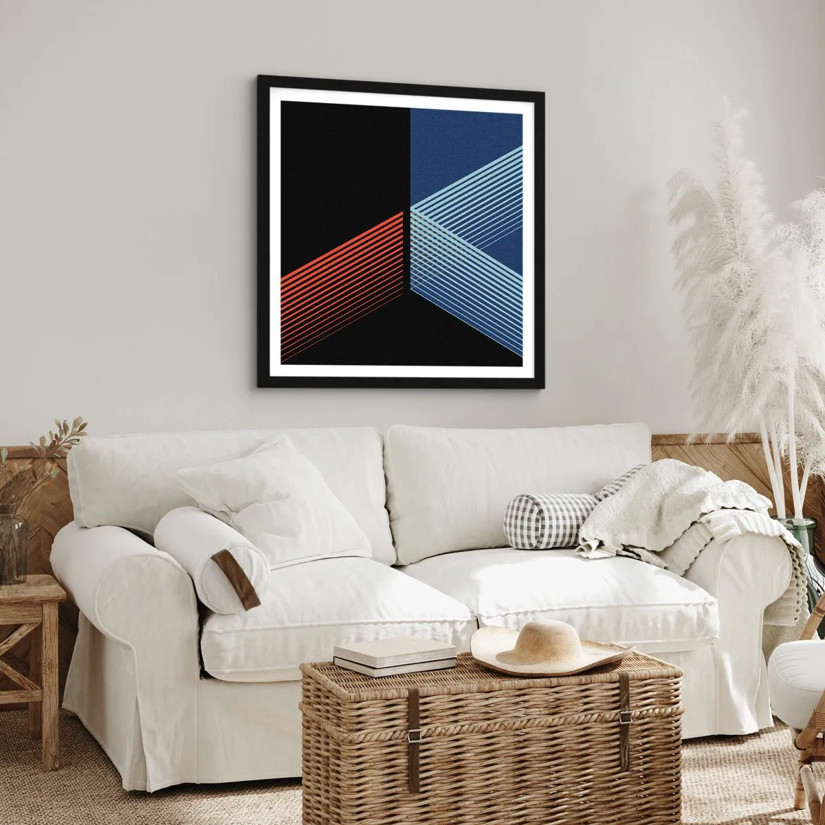 Poster în ramă neagră - O poveste simplă - 30x30 cm
