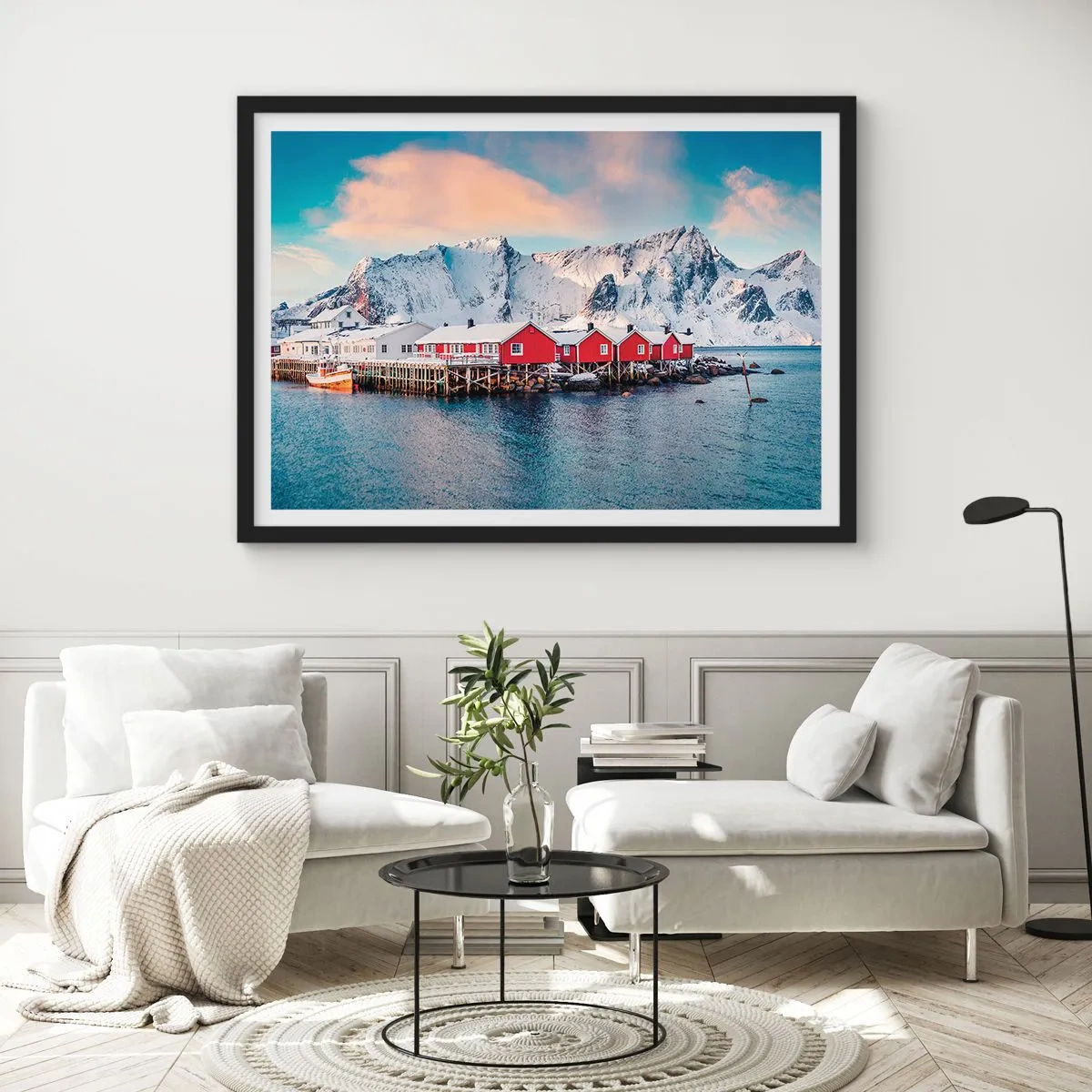 Poster în ramă neagră - Retragerea nordică - 91x61 cm