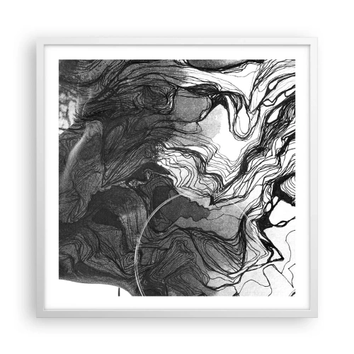 Poster în ramă albă - Încurcată în vise - 60x60 cm