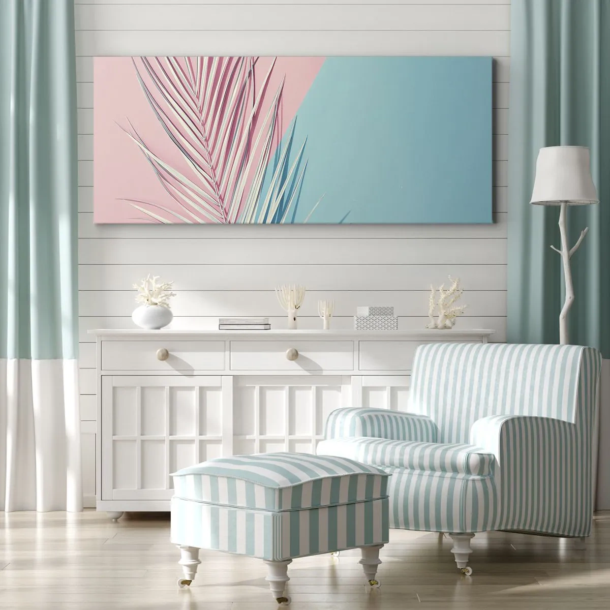 Tablou pe pânză - Impresie tropicală - 100x40 cm