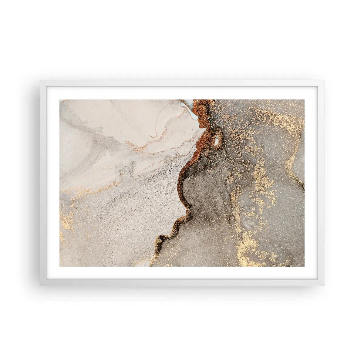 Poster în ramă albă - La granița culorilor - 70x50 cm