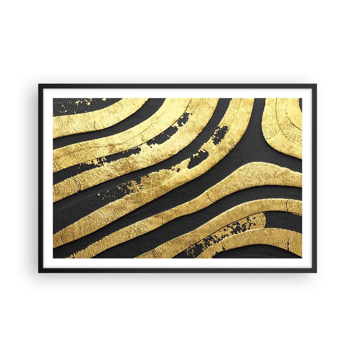 Poster în ramă neagră - Totul curge - 91x61 cm