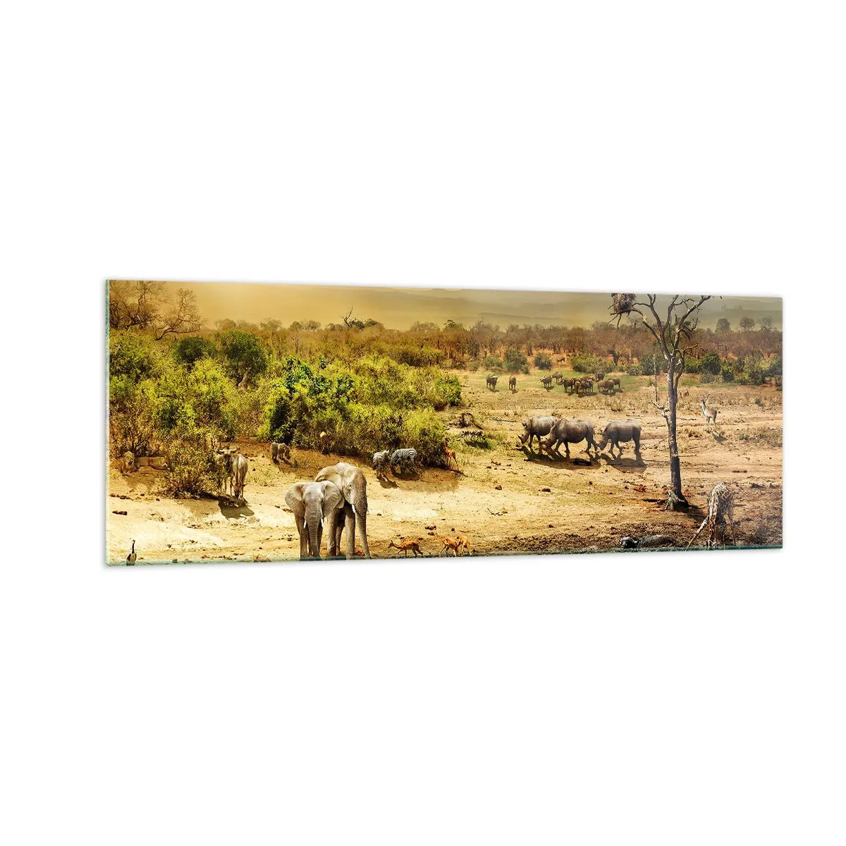 Tablou pe sticlă - "Și din Eden curgea un râu..." - 140x50 cm