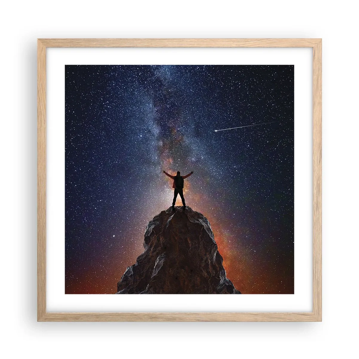 Poster în ramă de stejar deschis - Puterea este cu mine! - 50x50 cm