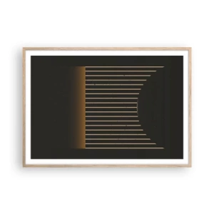Poster în ramă de stejar deschis - Explorați întunericul - 100x70 cm
