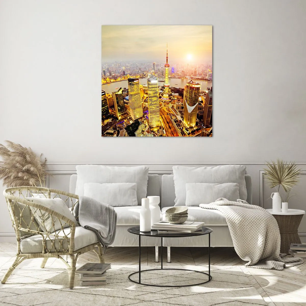 Tablou pe sticlă - Visul asiatic - 60x60 cm