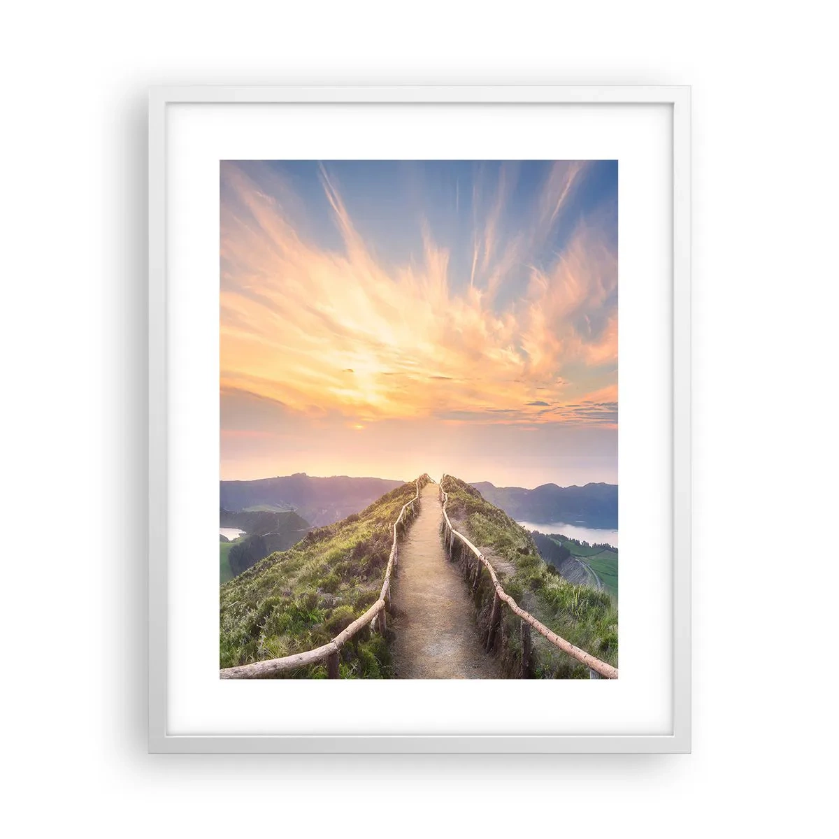 Poster în ramă albă - Aproape de cer - 40x50 cm