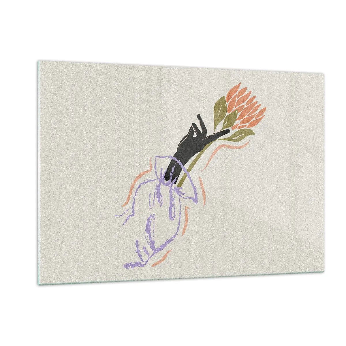 Tablou pe sticlă - Atingere surorială - 120x80 cm