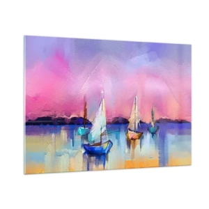 Tablou pe sticlă - Direcția: ape largi - 100x70 cm