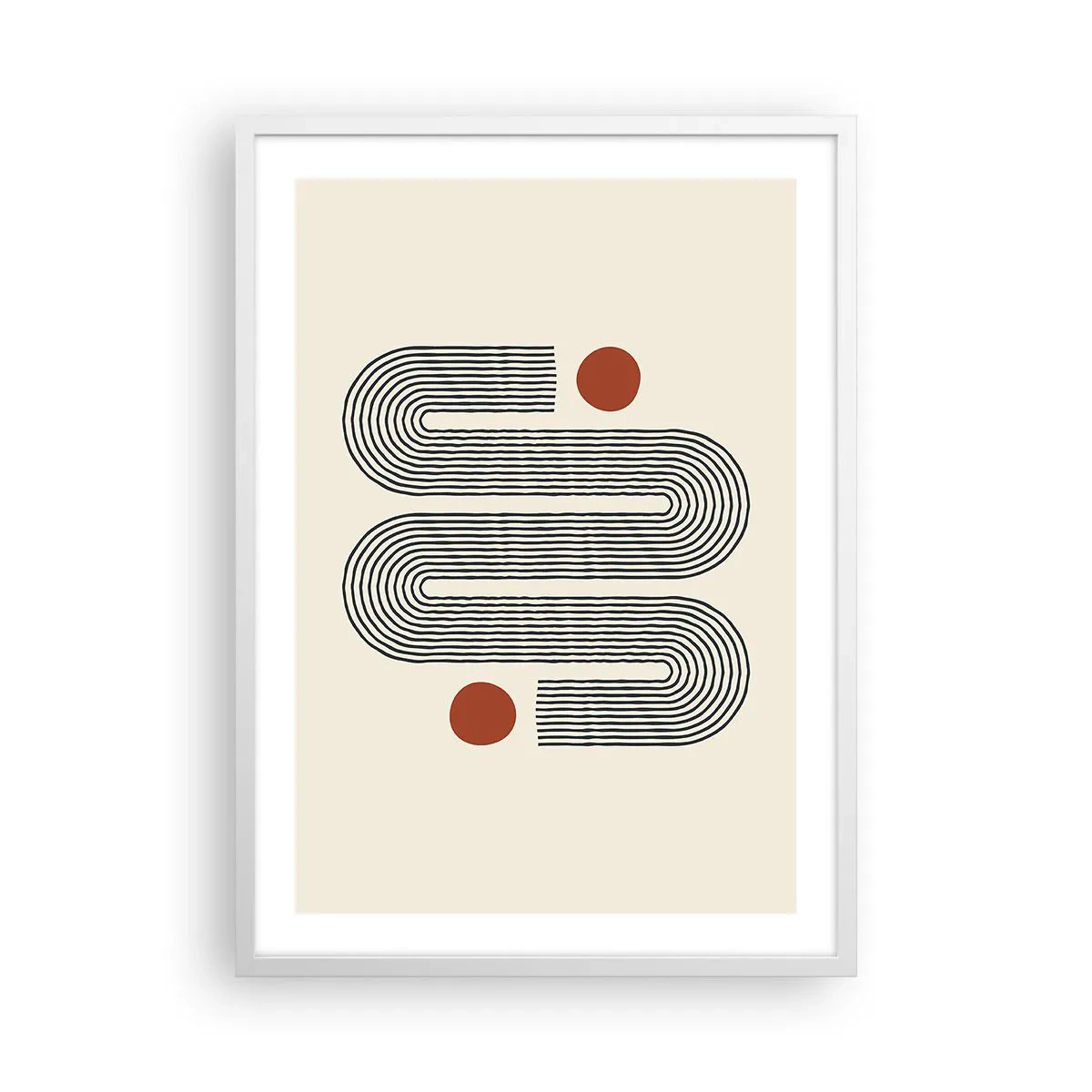 Poster în ramă albă - De la început până la sfârșit - 50x70 cm