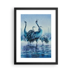 Poster în ramă neagră - Întâlnirea de dimineață - 30x40 cm