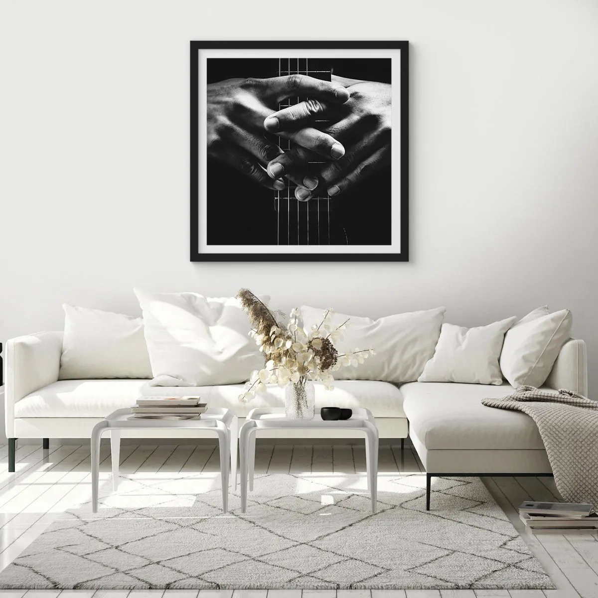 Poster în ramă neagră - Rugăciunea artistului - 40x40 cm
