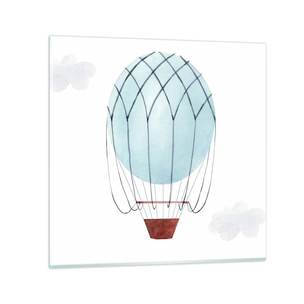 Tablou pe sticlă - Complet în nori - 70x70 cm