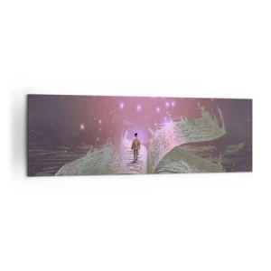 Tablou pe pânză - O invitație către o altă lume - citiți! - 160x50 cm