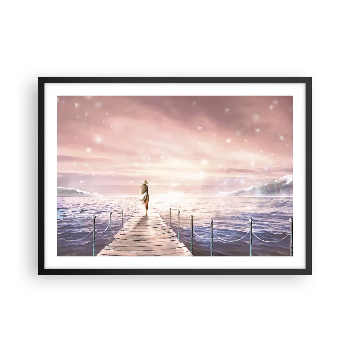 Poster în ramă neagră - În lumina unui vis - 70x50 cm