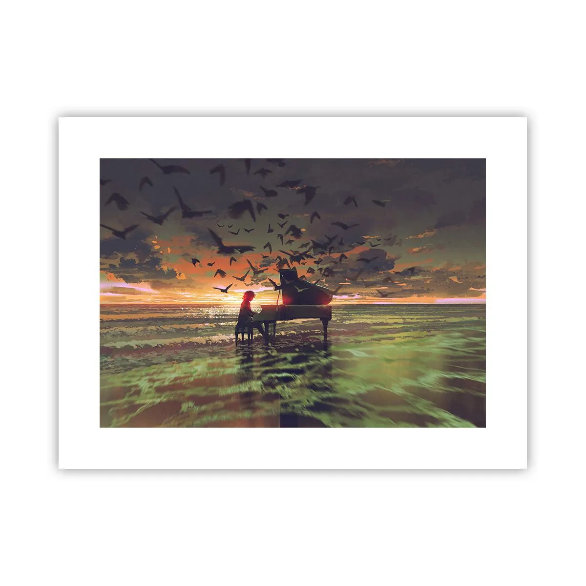 Poster - Concert pentru pian și valuri - 40x30 cm