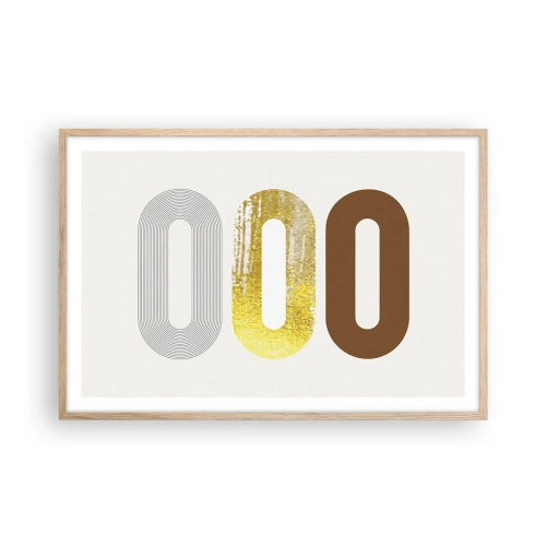 Poster în ramă de stejar deschis - Ooo! - 91x61 cm
