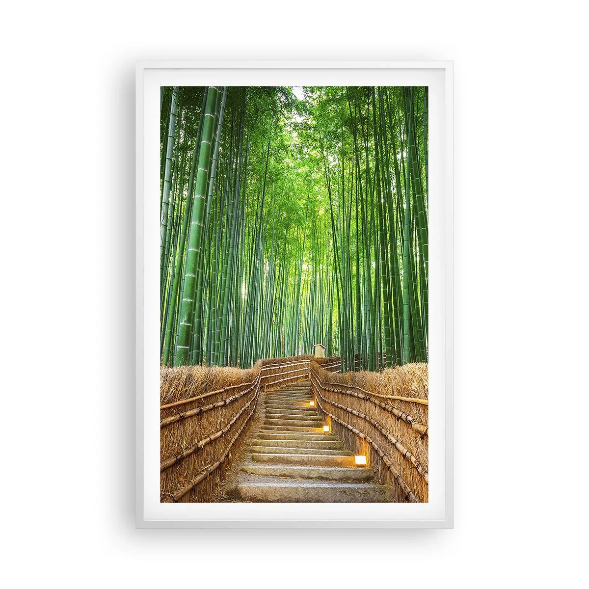 Poster în ramă albă - Esența naturii asiatice - 61x91 cm